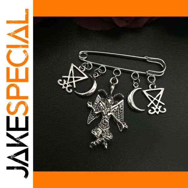 Lucifer Baphomet Brooch Gothic Pin