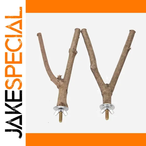 Natural Wood Bird Perch Stand 15cm
