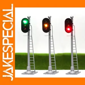 3pcs HO Scale Track Block Signals with LEDs