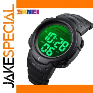 100M Waterproof Digital Sport Watch for Men