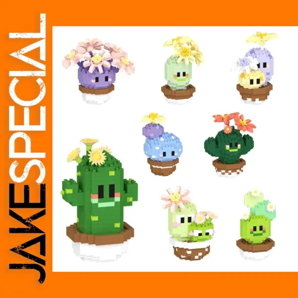 Mini Potted Cactus Building Block Set