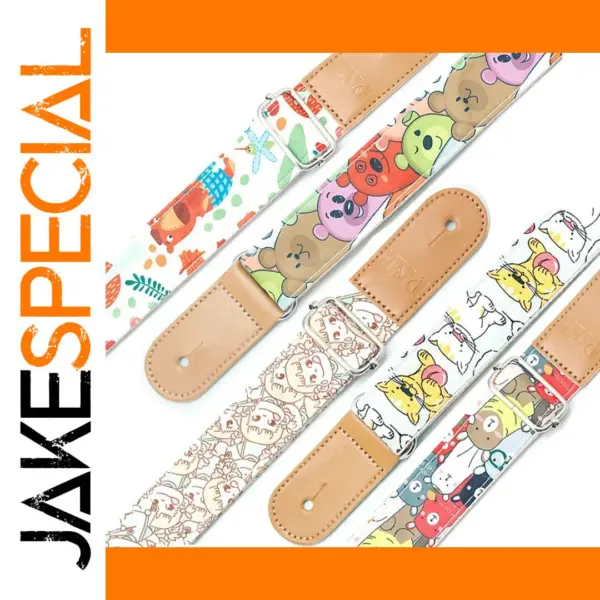 Adjustable Cartoon Cotton Ukulele Guitar Strap