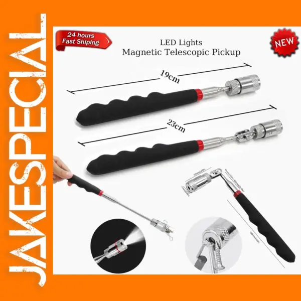 Telescopic Magnetic Pickup Tool with LED