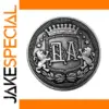 Russian Antique Coin Badge with Lion Crown Pattern