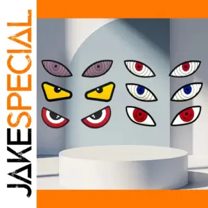 EYES 3D PVC Rubber Badge for Clothing