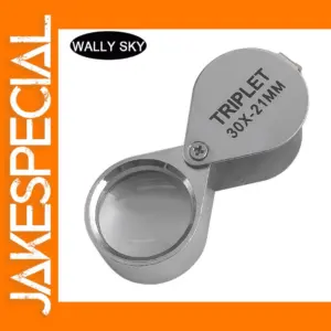30X Silver Folding Jewelry Loupe Magnifier