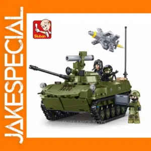Bricks Set Sluban Military Tank Model with Mini-Figures