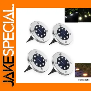 8LED Solar Powered Garden Spotlights IP65