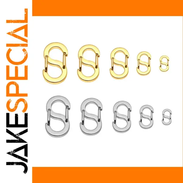 Stainless Steel S-Type Snap Hook Connectors 2pcs
