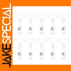 10Pcs Plastic Price Tag Holders Clips