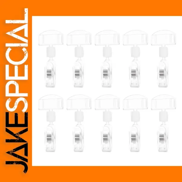 10Pcs Plastic Price Tag Holders Clips