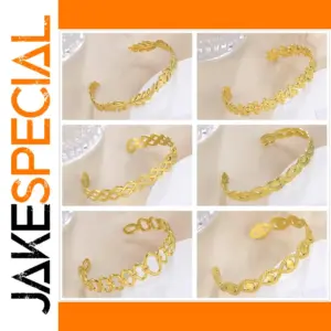 Luxury Stainless Steel Cuff Bracelet for Women