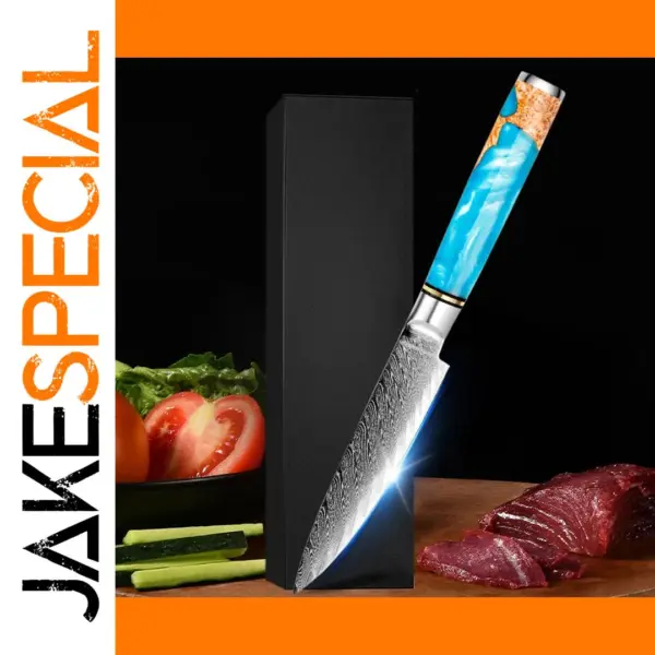 5 Inch Damascus Steel Utility Kitchen Knife
