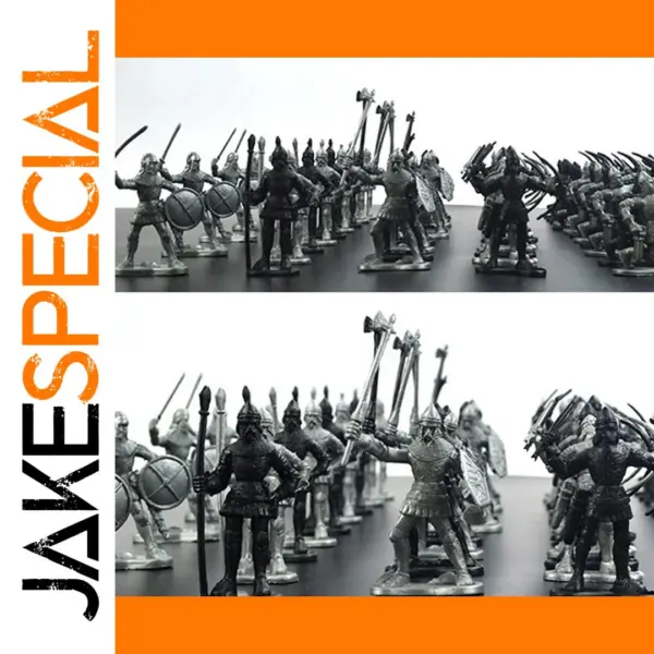 60pcs Medieval Warrior Static Figures Set
