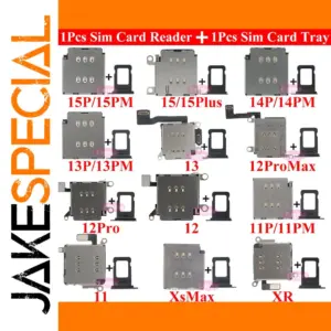 EmmaHelp Dual SIM Card Reader Flex Cable for iPhone 11-15 Pro Max