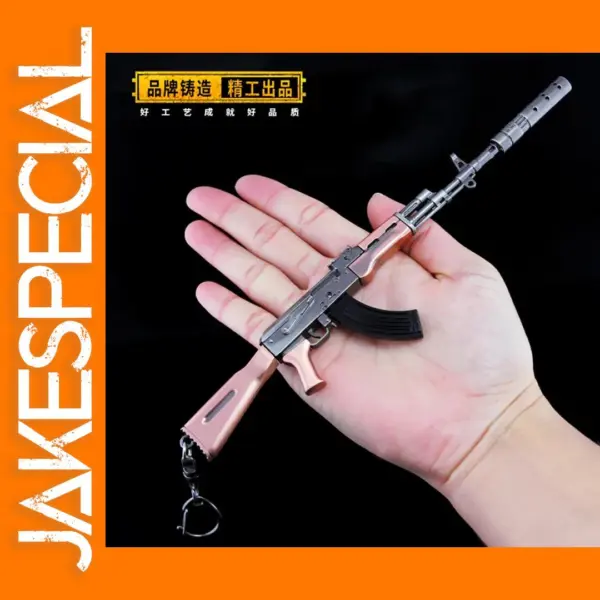21cm AKM Assault Rifle Metal Model Toy