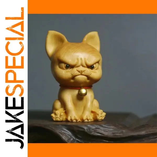 Wooden Cat Dog Rabbit Miniature Figurine Decor