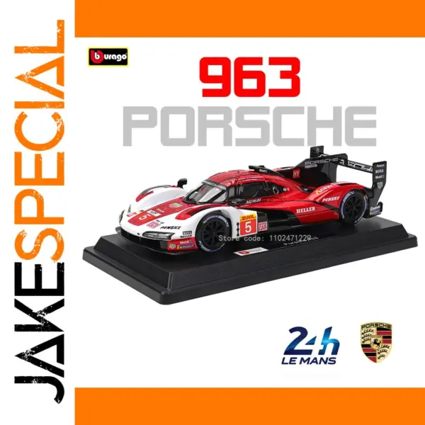 Bburago 1:24 Scale Porsche 963 Diecast Car