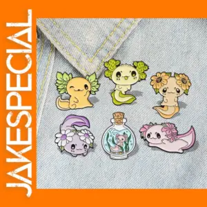 Cute Salamander Enamel Brooch for Kids