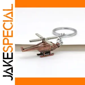 Helicopter Keychain in Bronze Finish