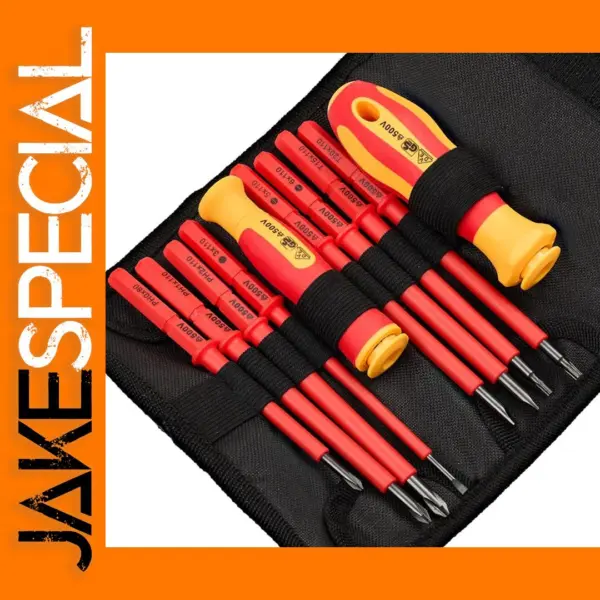 10-Piece Insulated Screwdriver Set for Electricians