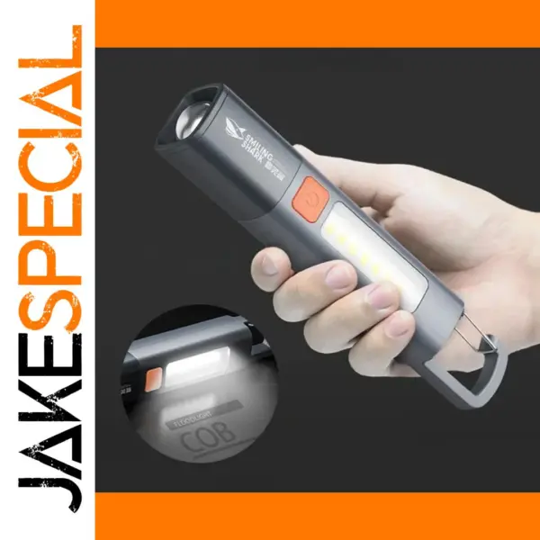 Portable USB Rechargeable Outdoor Flashlight
