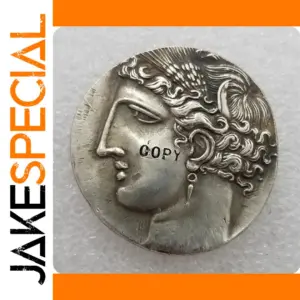 Ancient Greek 10 Drachma Coin Replica