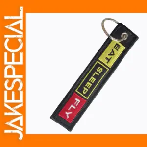 Colorful Embroidered Airplane Keychain
