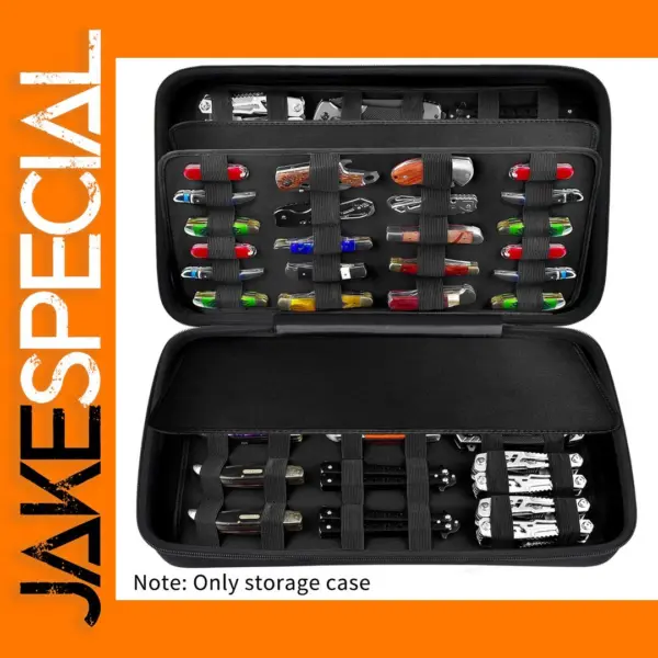 88-Slot Pocket Knife Display Case Organizer