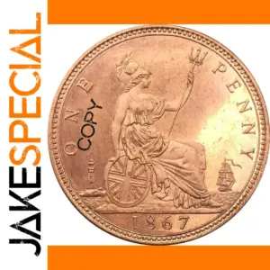 Great Britain 1867 One Penny Replica Coin