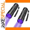 Waterproof UV Blacklight Flashlight 12 LED 395nm
