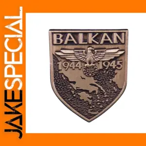 German Balkan Shield Medal Brooch in Copper