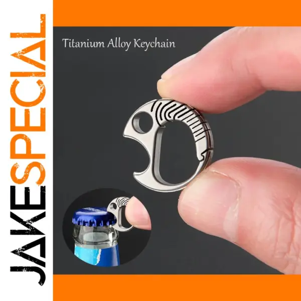 Mini Titanium Alloy Goldfish Keychain Opener