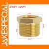 Brass Reducer Bushing Adapter 1/8NPT to 1/2NPT