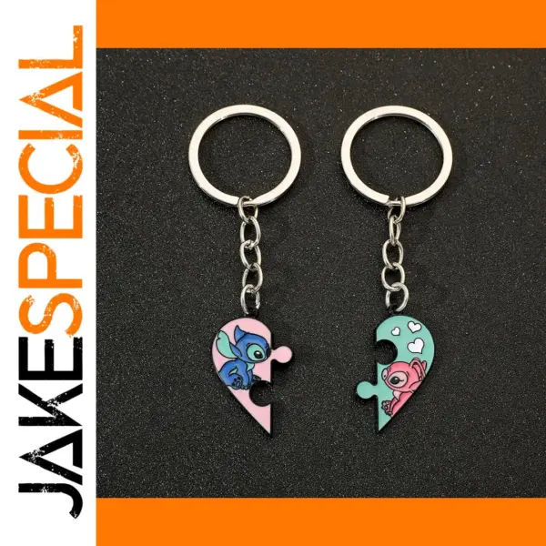 Lilo & Stitch Heart Keychain Friendship Jewelry