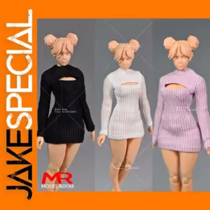 1/12 Female Sweater Dress Model for Action Figures