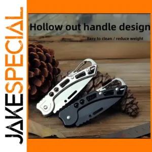 Foldable Stainless Steel Survival Knife for Outdoors