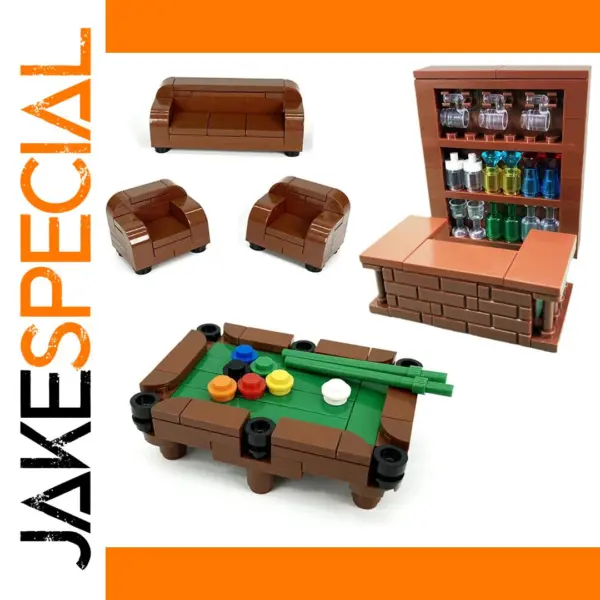 City Building Blocks Bar Furniture Decor Set