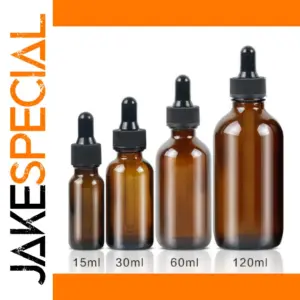 Amber Glass Bottles with Dropper Dispenser Set