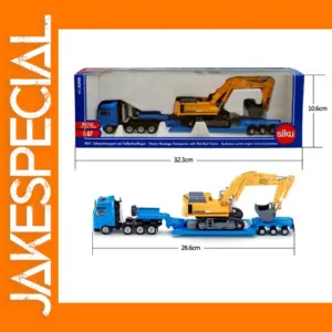 1/87 Scale SIKU Flatbed Trailer with Excavator