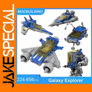 MOC Building Blocks Twin Engine Space Scamper Set