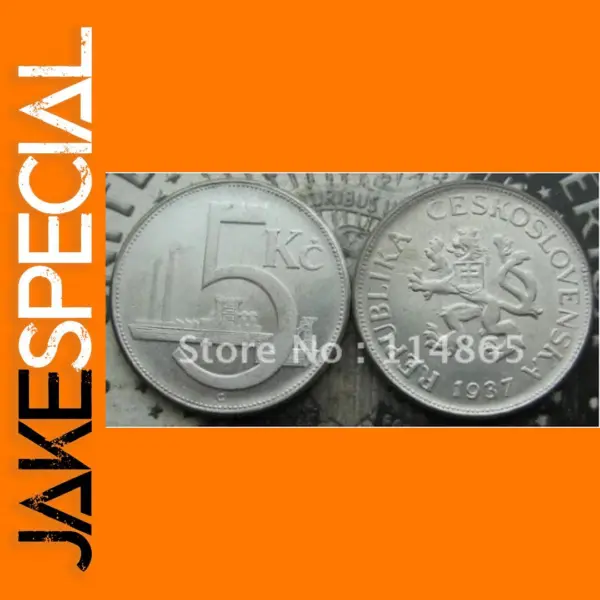 1937 Czech 5 Koren Replica Commemorative Coin