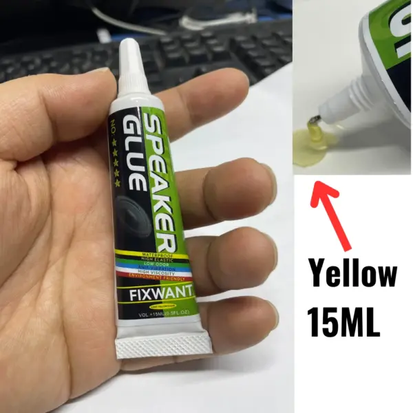 Speaker Repair Glue for Foam and Dust Cap - 15ML Black/Yell - Image 6