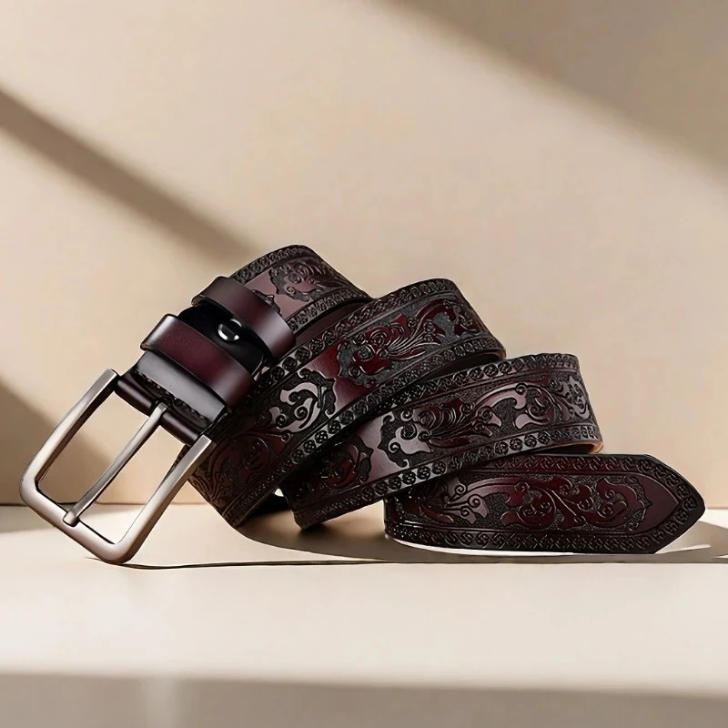 Genuine Leather Western Style Belt for Men and Women 2 Genuine Leather Western Style Belt for Men and Women - Image 2