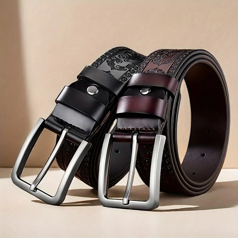 Genuine Leather Western Style Belt for Men and Women 6 Genuine Leather Western Style Belt for Men and Women - Image 6