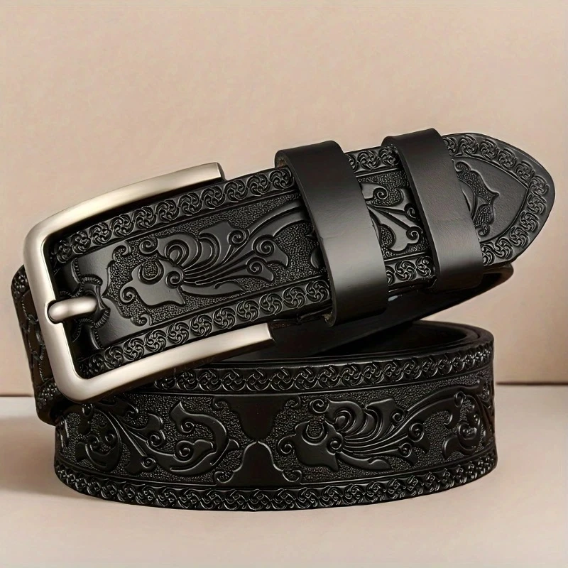 Genuine Leather Western Style Belt for Men and Women 3 Genuine Leather Western Style Belt for Men and Women - Image 3
