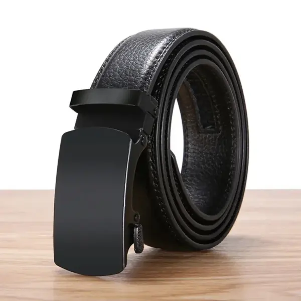 Men's Genuine Leather Wide Belt - Image 3