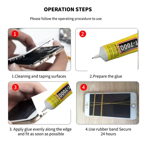 FIXWANT T-7000 Black Cellphone Tablet Repair Adhesive 15ml - Image 5