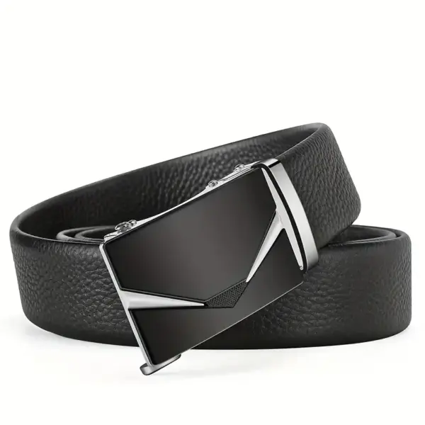 Men's Leather Black Automatic Belt - Image 3