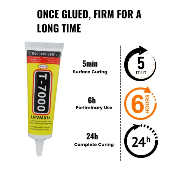 FIXWANT T-7000 Black Cellphone Tablet Repair Adhesive 15ml - Image 4